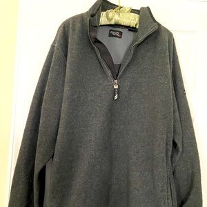 Izod pullover with front zip@neck. Bottom has pull cord. Rarely worn. A steal!